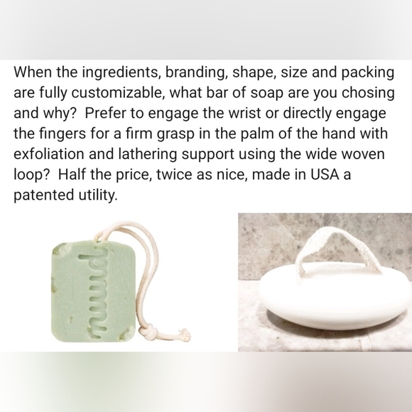 Handcrafted Soap Set in White and Brown - Picture 2 of 2